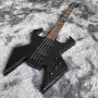Custom Neck Through Body Ebony Fingerboard 4 Strings Spark Black Electric Bass Guitar Accept Customized Guitar Bass Project