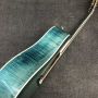 Custom Flamed Maple Back Side Deluxe AAAA All Solid DOVE Acoustic Guitar Birds in flight Viper Blue Green 12 Strings Dreadnought Guitar 