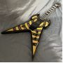 Custom Irregular Body V Shape Quilted Maple Wood Viking Totem Design Electric Guitar