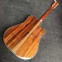 Custom Dreadnought 45SL Left Handed Abalone Binding Life Tree Inlay Acoustic Guitar with Customized Pickguard and Headstock Inlay