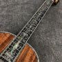 Custom 39 inch OOO style Deluxe solid koa wood acoustic electric guitar, handmade solid wood folk acoustic guitar