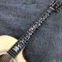 Custom 39 Inch Solid Spruce Top GA Body Rosewood Back Side Zero Frets Life Tree Inlay Acoustic Guitar with Armrest