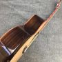 Custom 39 Inch Solid Spruce Top GA Body Rosewood Back Side Zero Frets Life Tree Inlay Acoustic Guitar with Armrest