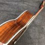 Custom OOO 28AA Solid KOA Back Side Cutaway Body Abalone Binding Ebony Fingerboard Open Tuner Acoustic Guitar