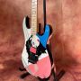 Custom Grand B.C. R Gunslinger 1988 Peach/Nude/Green Hand Painting B.C R Electric Guitar with Fret Binding