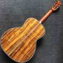 Grand 39 Inch Solid KOA Back Side OOO45 Acoustic Folk Parlor 5A All Solid KOA Custom Factory Abalone Binding Acoustic Guitar