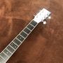 Custom Grand Folk Acoustic Guitar OM42 Style Herringbone Binding Wooden Guitar