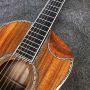 O-28AA Custom 5A Solid KOA Back Side 39 Inch OOO Body Real Abalone Beveling Ebony Fingerboard Acoustic Guitar