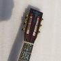 Custom AAAAA solid KOA wood top and back side real abalone binding all over ebony wood fretboard/bridge acoustic guitar
