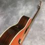 Custom 40 Inch OM Body 42 Style Neck Inlay Signature Ebony Fingerboard Herringbone Binding Acoustic Guitar