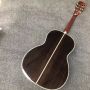 Custom Solid Rosewood Back Side Abalone Binding Slotted Headstock Acoustic Guitar in Yellow Painting