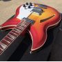 Custom Grand Herringbone Binding Flamed Tiger Maple Veneer 381 Style Electric Guitar in Kinds Colors