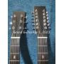 Custom Ritchie Sambora Model 6/12 Strings Solid KOA Wood Back Side Double Neck Acoustic Guitar Solid KOA 6+12 Strings Acoustic Guitar in Matte Finishing with Ebony Fingerboard