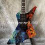 Custom Irregular Body Hydro Transfer Printing Electric Guitar Iban Style Destroyer Duplex Tremolo System Clone Grand Guitar