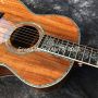 Custom Grand 39 Inch Real Abalone Ebony Fingerboard Solid KOA Back Side Acoustic Guitar Accept OOO, OM, D Body Custom Guitar OEM