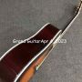 Custom D Body Flamed Maple Back Side Abalone Binding 5PCS Maple Neck Rosewood Fingerboard Deluxe Acoustic Guitar