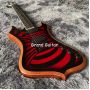 Custom Quilted Maple Veneer Wylde Audio Nomad Guitar with Ebony Fretboard Redrum Vortex