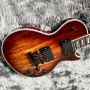 Custom Spalted Maple Electric Guitar Mahogany Body Rotten Wood Guitar in Brown Color LP Style Electric Guitar