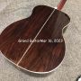 Custom Solid Spruce Top 40 inch Om Body Herringbone Binding Acoustic Guitar