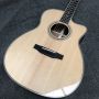 Custom Solid Spruce Top 41 inch D Dreadnought Cutaway Body Herringbone Binding Acoustic Guitar