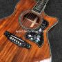 Custom OM Body Solid Koa Wood Top Ebony Fingerboard Acoustic Guitar