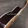 Custom 39 Inch OOO Body AAAAA 5A Solid Wood Back Side Acoustic Guitar with Slotted Headstock in Natural Color