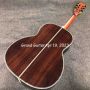 Custom 39 Inch OOO Body AAAAA 5A Solid Wood Back Side Acoustic Guitar with Slotted Headstock in Natural Color