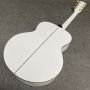 Custom 38 inch Jumbo solid wood mini guitar handmade professional white sj200 acoustic guitar