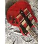 Custom 6+12 Strings Double Neck Electric Guitar SG Style in Red Color