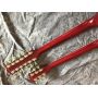Custom 6+12 Strings Double Neck Electric Guitar SG Style in Red Color