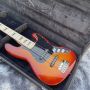 High Quality Elm wood nature color Electric 5 string F Jazz Bass guitar