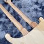 Custom double headstock 12+4 strings electric guitar bass Chrome Hardware