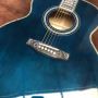 Custom 40 inch OM body abalone binding flamed maple back side acoustic guitar