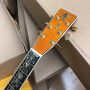 Custom 41 inch solid wood spruce ebony fingerboard abalone shell inlaid acoustic guitar