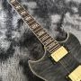 customized GLP electric guitar JAZZ music electric guitar gray tiger pattern maple body big rocker gold accessories