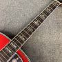 Custom gb acoustic guitar with solid spruce top and ripple maple back 42 inch jumbo style