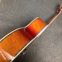 Custom gb acoustic guitar with solid spruce top and ripple maple back 42 inch jumbo style