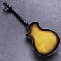 Custom F hollow body Tiger flame top Jazz Electric Guitar with vibrato system