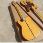 Prince HS Anderson Hohner Madcat Mad Cat Amber Yellow Flame Maple Top Electric Guitar Leopard Pickguard Binding electric guitar