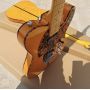 Prince HS Anderson Hohner Madcat Mad Cat Amber Yellow Flame Maple Top Electric Guitar Leopard Pickguard Binding electric guitar