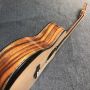Custom 40 Inch PS14 Abalone Binding Acoustic Guitar with Armrest KOA Back Side
