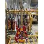 Edward Eddie Van Halen Heavy Relic Red Franken 5150 Electric Guitar Black White Stripes Floyd Rose Tremolo Bridge Slanted Pickup