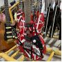 Edward Eddie Van Halen Heavy Relic Red Franken 5150 Electric Guitar Black White Stripes Floyd Rose Tremolo Bridge Slanted Pickup