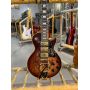 Custom Grand Electric Guitar Decayed Maple Top with Bigsby Tremolo Bridge Yellow Binding Gold Hardware in Tobacco Sunburst Color