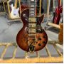 Custom Grand Electric Guitar Decayed Maple Top with Bigsby Tremolo Bridge Yellow Binding Gold Hardware in Tobacco Sunburst Color