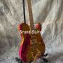 Custom Flamed Maple neck alder body HSH pickup locking tuner stainless steel fret reverse headstock aged relic Electric Guitar