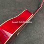 Custom 41 Inch 12 Strings Flamed Maple Neck Back Side Dove GB Style Acoustic Guitar in Red Finishing Color