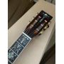 Custom All Solid KOA OOO Body Folk Acoustic Electric Guitar The Sid KOA Abalone Binding