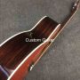 Custom Solid Spruce Top Solid Rosewood Back Side OM JM 14 Frets Acoustic Guitar Herringbone Binding