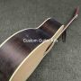 Custom OM body acoustic guitar kits with herringbone binding no painting